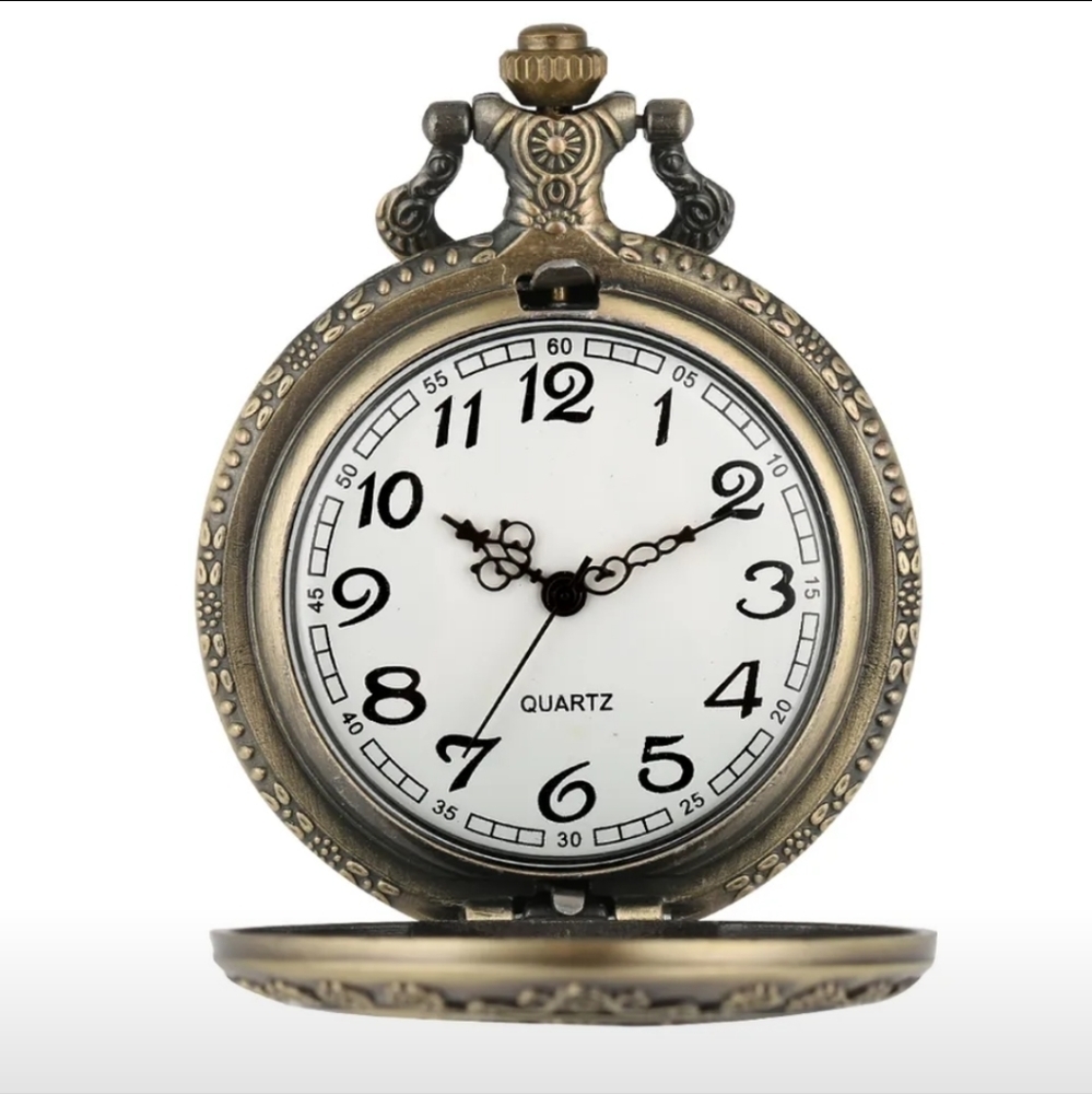 Alice in wonderland pocket watch with clock charm! - Picture 7 of 7